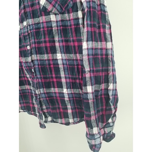 Hasting & Smith Flannel Plaid Shirt Womens 3X Long Sleeve Button Up - Picture 4 of 6